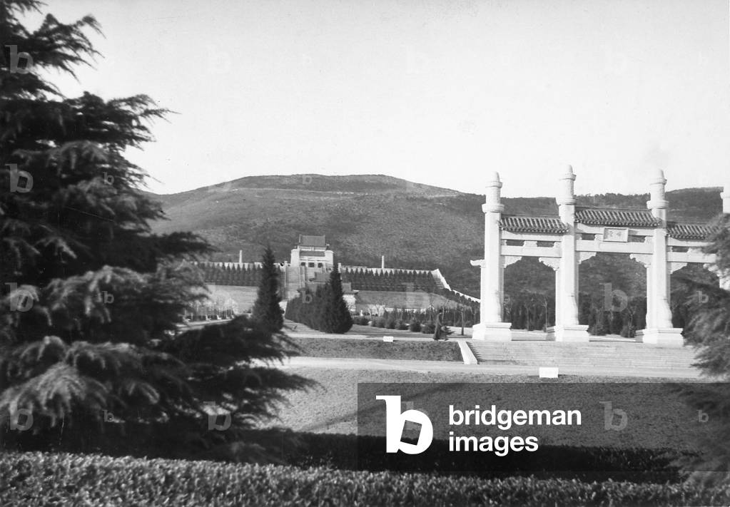 The Purple Mountain of Nanking, before 1940 (b/w photo)