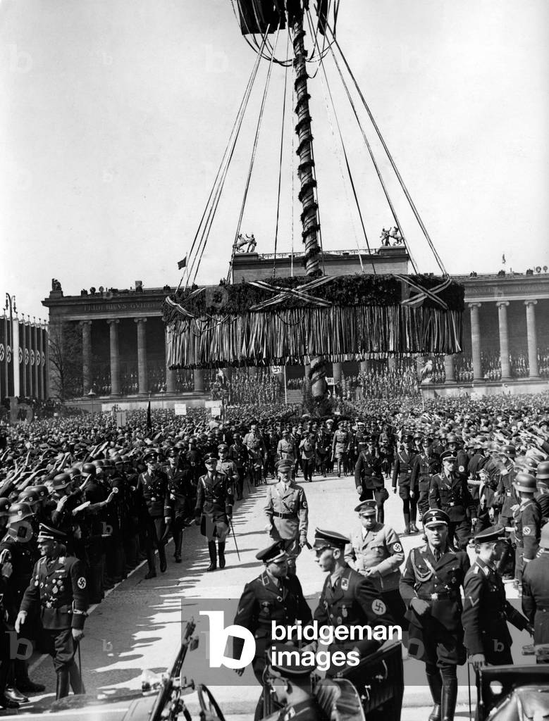Adolf Hitler leaves the Lustgarten, 1937 (b/w photo)