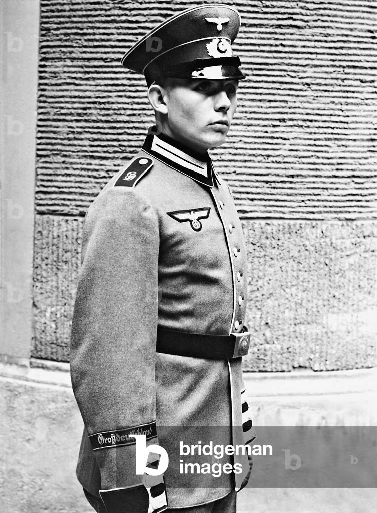 Soldier of the regiment 'Greater Germany', 1939 (b/w photo)