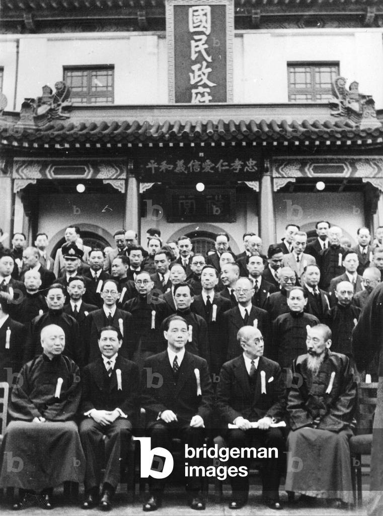 The Chinese government which was commissioned by Japan, 1940 (b/w photo)