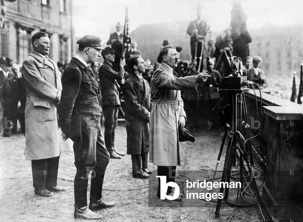 Election rally of the NSDAP in Berlin, 1932 (b/w photo)