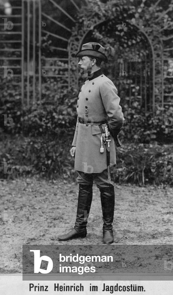 Henry of Prussia in hunting clothes, around 1895 (b/w photo)