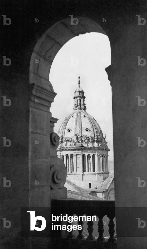 Dome of the Basilica of El Escorial (b/w photo)