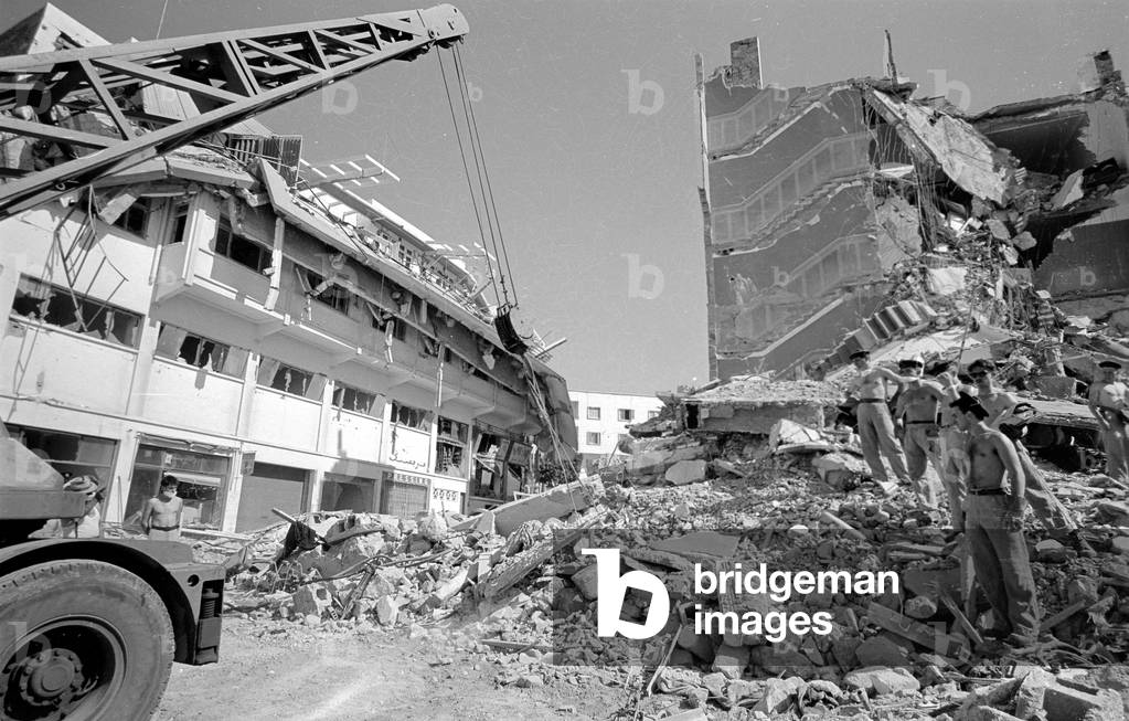 Earthquake in Agadir, 1960 (b/w photo)