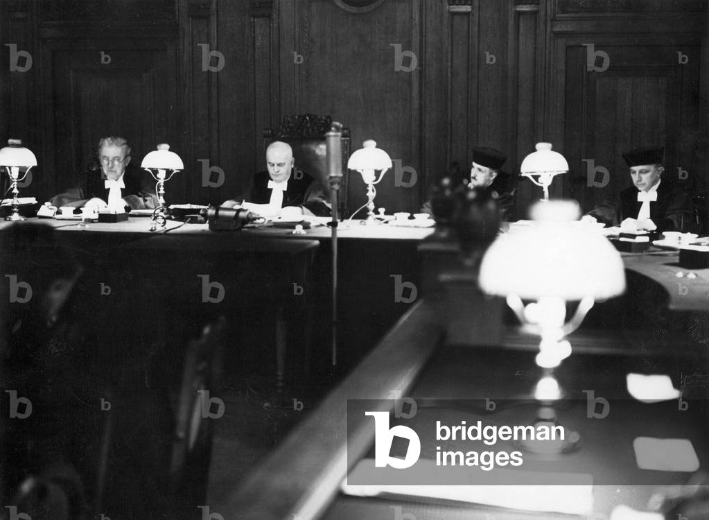 Wilhelm Bunger during the proclamation of sentence in the Reichstag fire trial, 1933 (b/w photo)