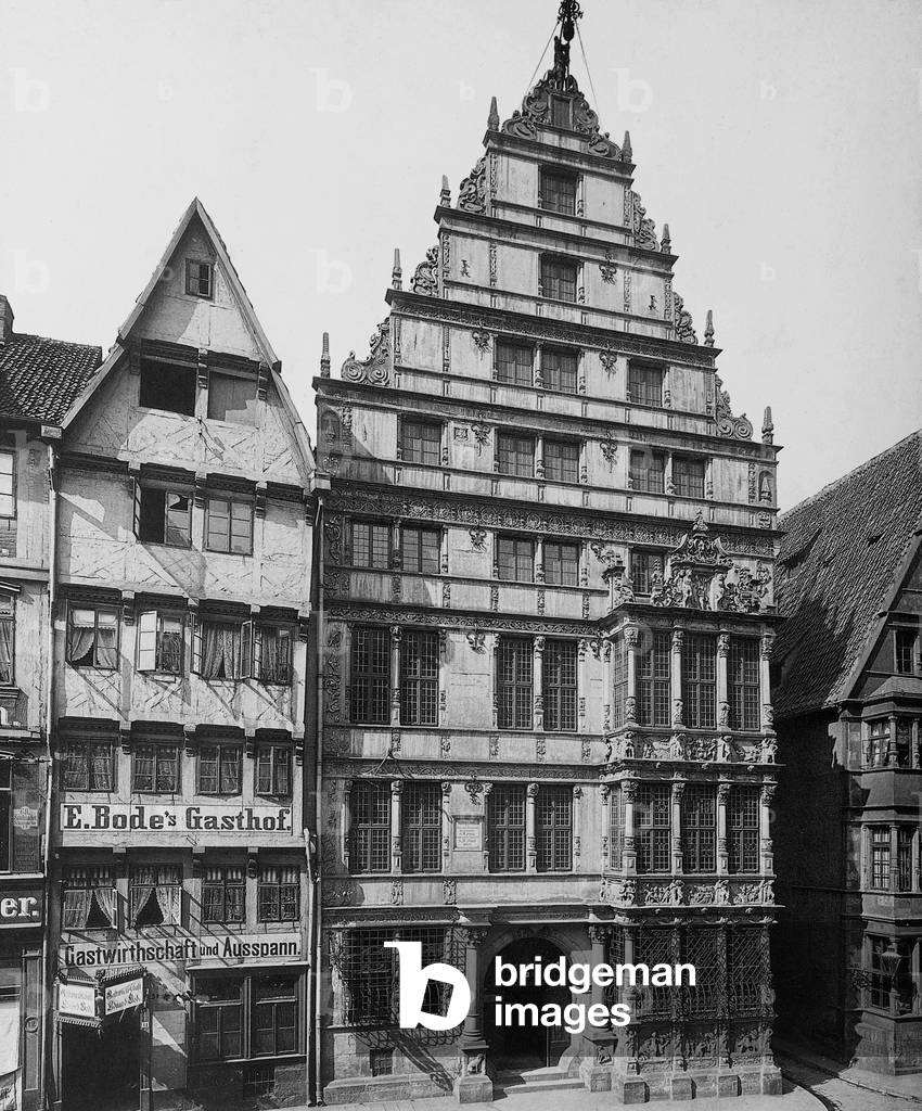 Death house of Gottfried Wilhelm von Leibniz, 1928 (b/w photo)