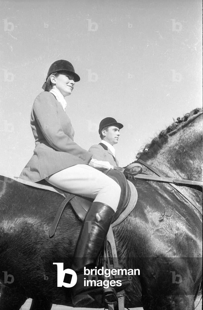 Par force hunt in Salzburg 1965 (b/w photo)