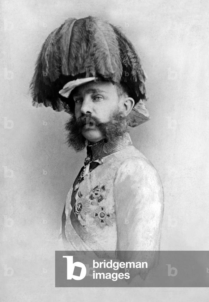 Franz Joseph I, Emperor of Austria, in Marshall uniform, 1865 (b/w photo)