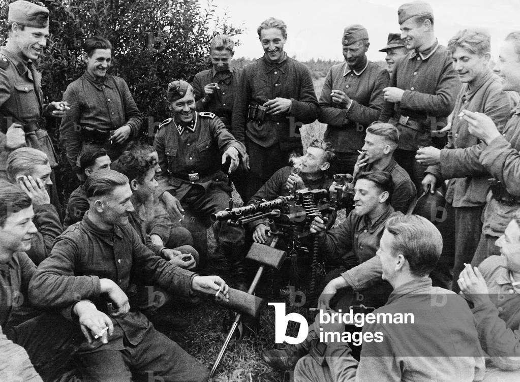 Latvian volunteers of the weapon SS (b/w photo)