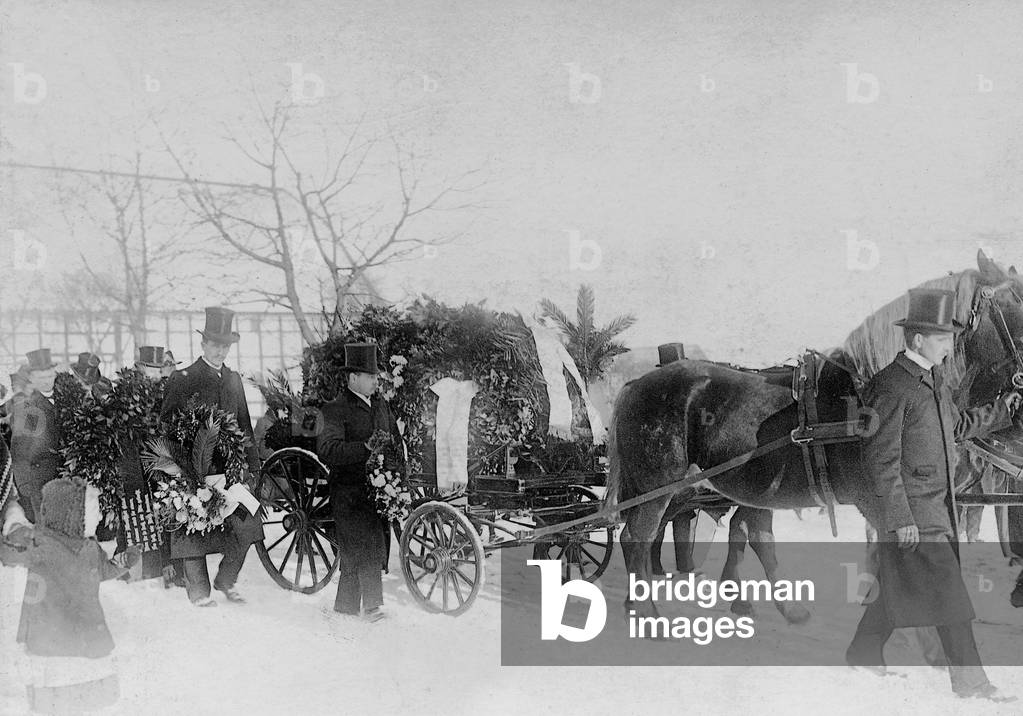 Funeral of Wilhelm Busch, 1908 (b/w photo)