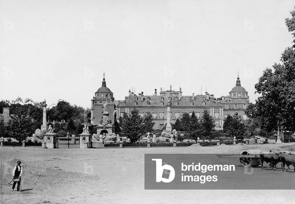 Palace of Aranjuez, 1897 (b/w photo)