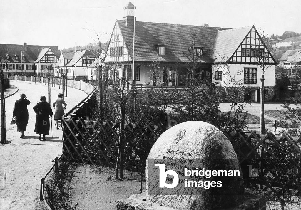 New dwelling buildings in Gdansk, 1939 (b/w photo)