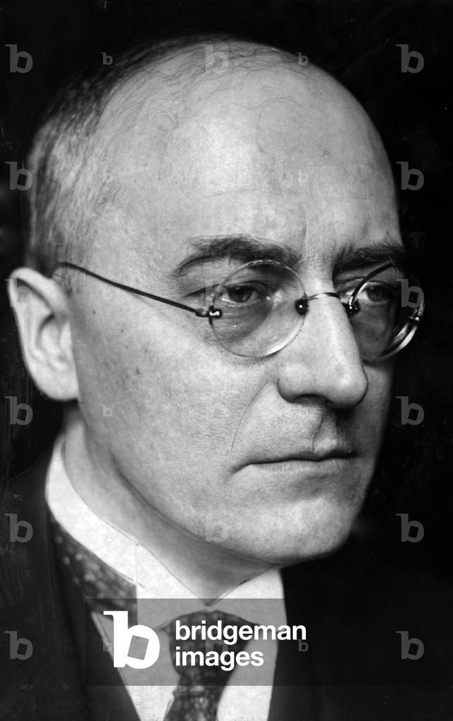 Portrait of German Chancellor Heinrich Bruening, 1930-32  (b/w photo)