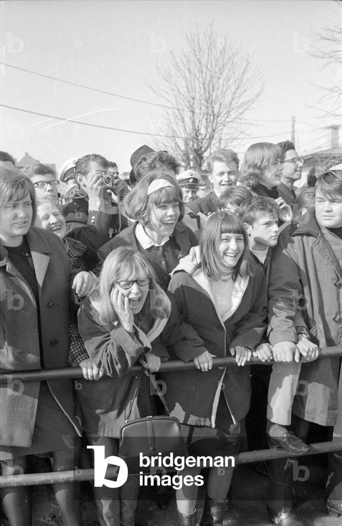 Beatlemania in Salzburg, 1965 (b/w photo)