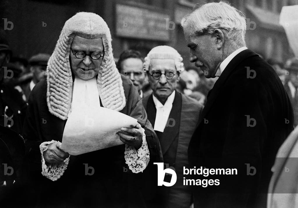 Holford Knight and Ramsay MacDonald, 1930 (b/w photo)