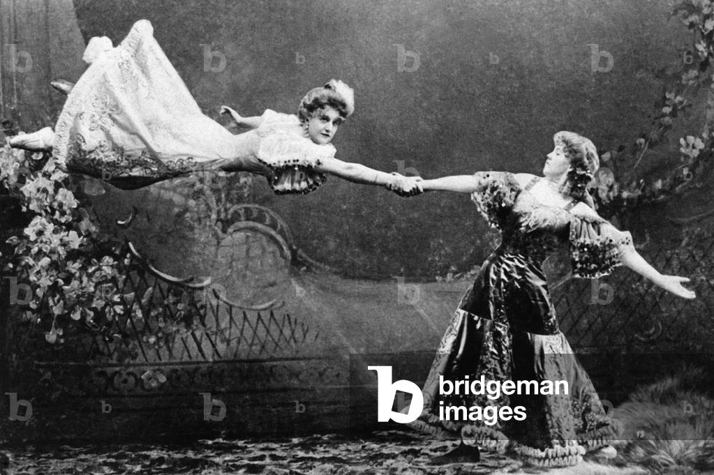 Circus performance, c.1900 (b/w photo)