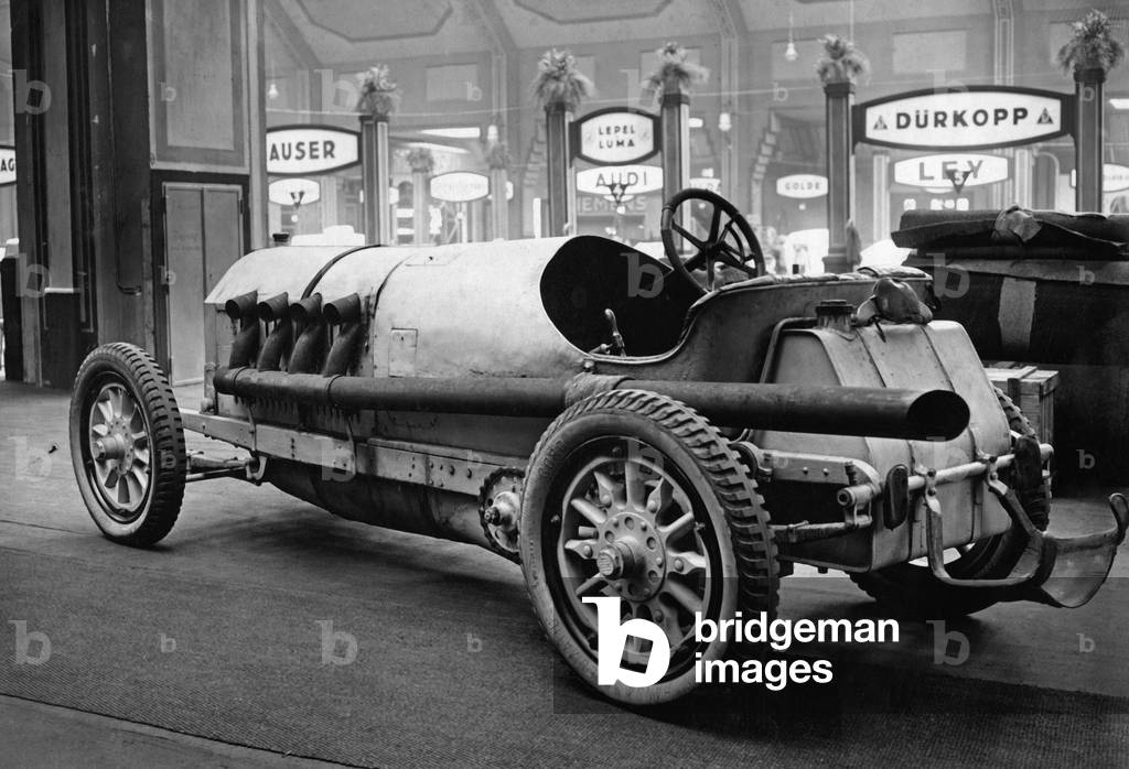 The Blitzen-Benz of 1909 at the IAA, 1926 (b/w photo)