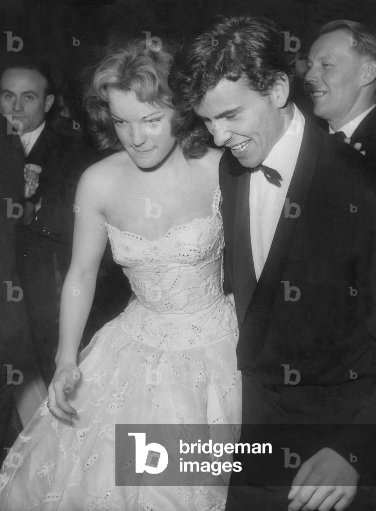 Romy Schneider and Horst Buchholz, 1957 (b/w photo)