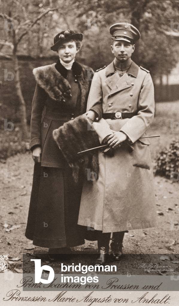 Princess Marie Auguste von Anhalt with Prince Joachim of Prussia, 1915