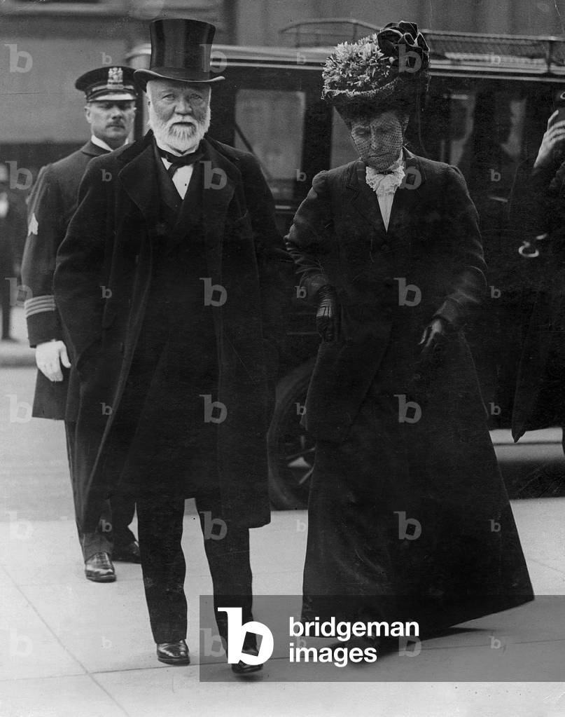 Andrew Carnegie and his wife Louise Carnegie, 1911 (b/w photo)