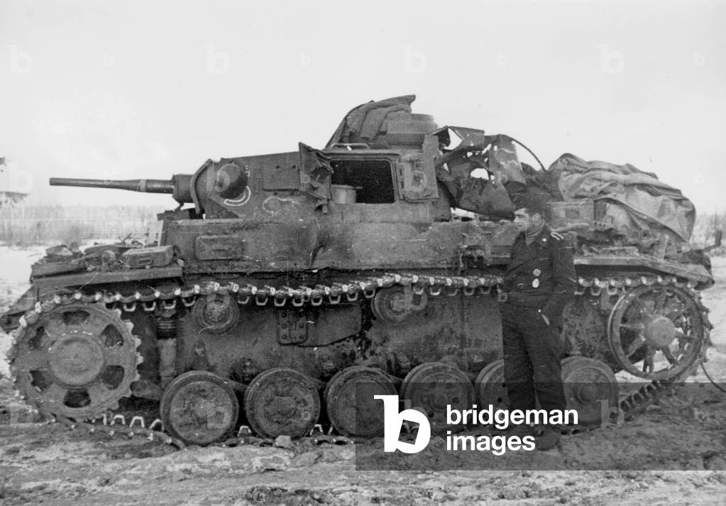 German tank III, 1941 (b/w photo)