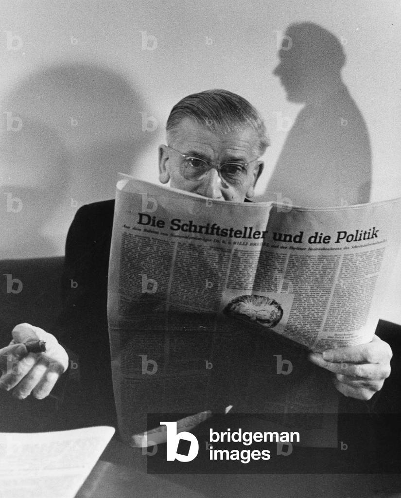 The politician Otto Buchwitz, 1957 (b/w photo)