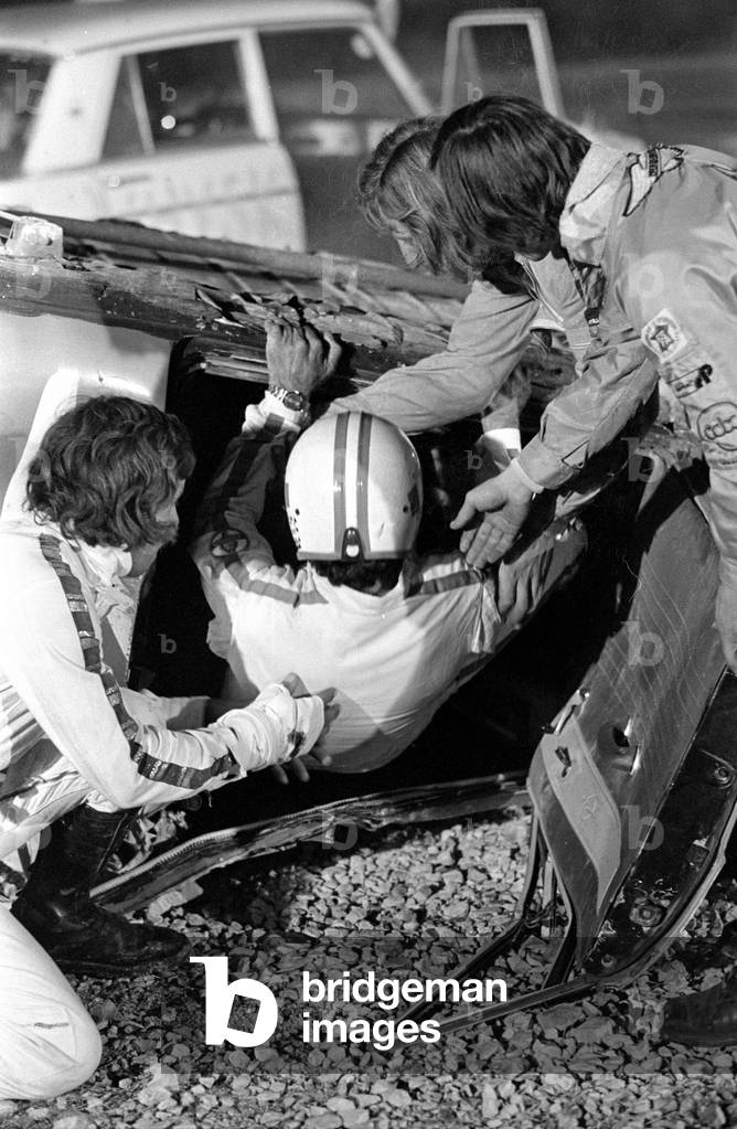 Stunt Show of the Hell Drivers, 1974 (b/w photo)