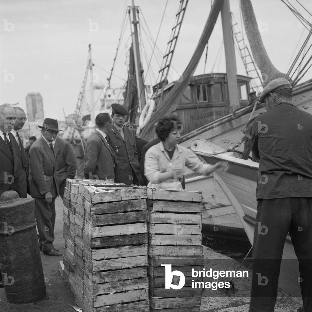 Port of Marseille, 1963 (b/w photo)