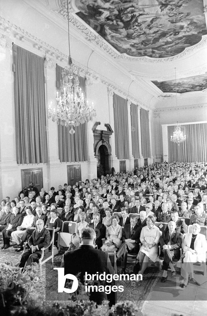 Franz Jonas at the Salzburg Festival, 1971 (b/w photo)