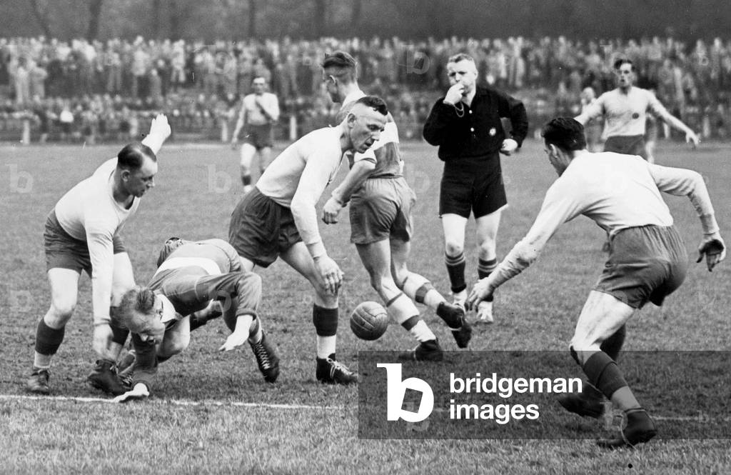 Group game - MSV against Weissenfels Hindenburg Minden 11: 9 (b/w photo)