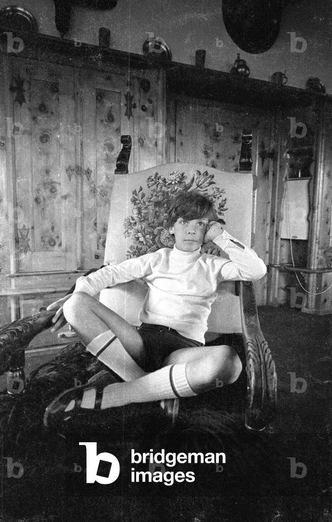 Former child star Archibald Eser, 1970 (b/w photo)