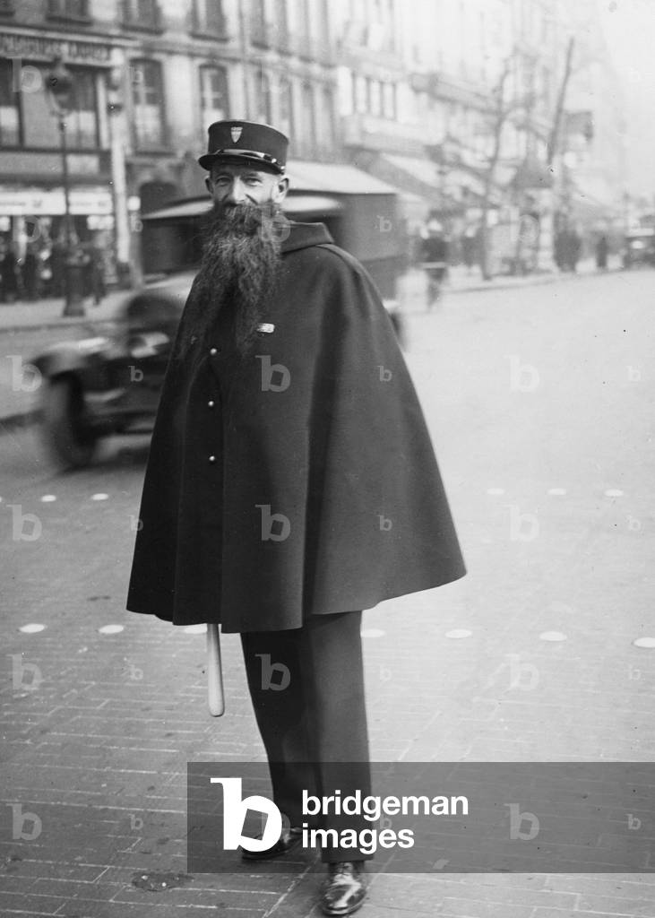 Policeman in Paris, 1933 (b/w photo)
