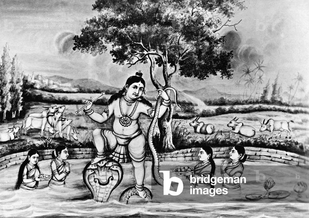 Vishnu as Ramatschandra (b/w photo)