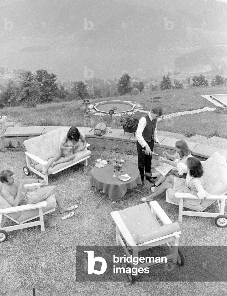 The Schliersbergalm in Schliersee, 1971 (b/w photo)