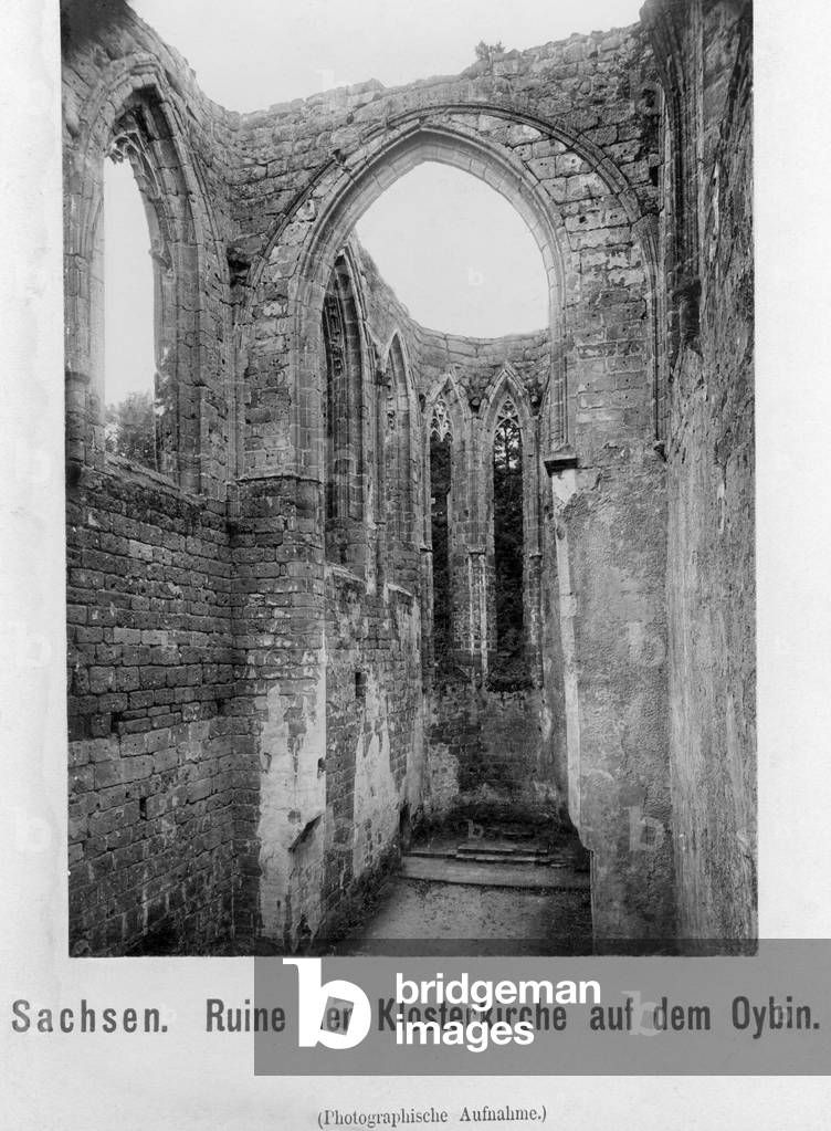 Ruin of the monastery church on Mount Oybin, 1904