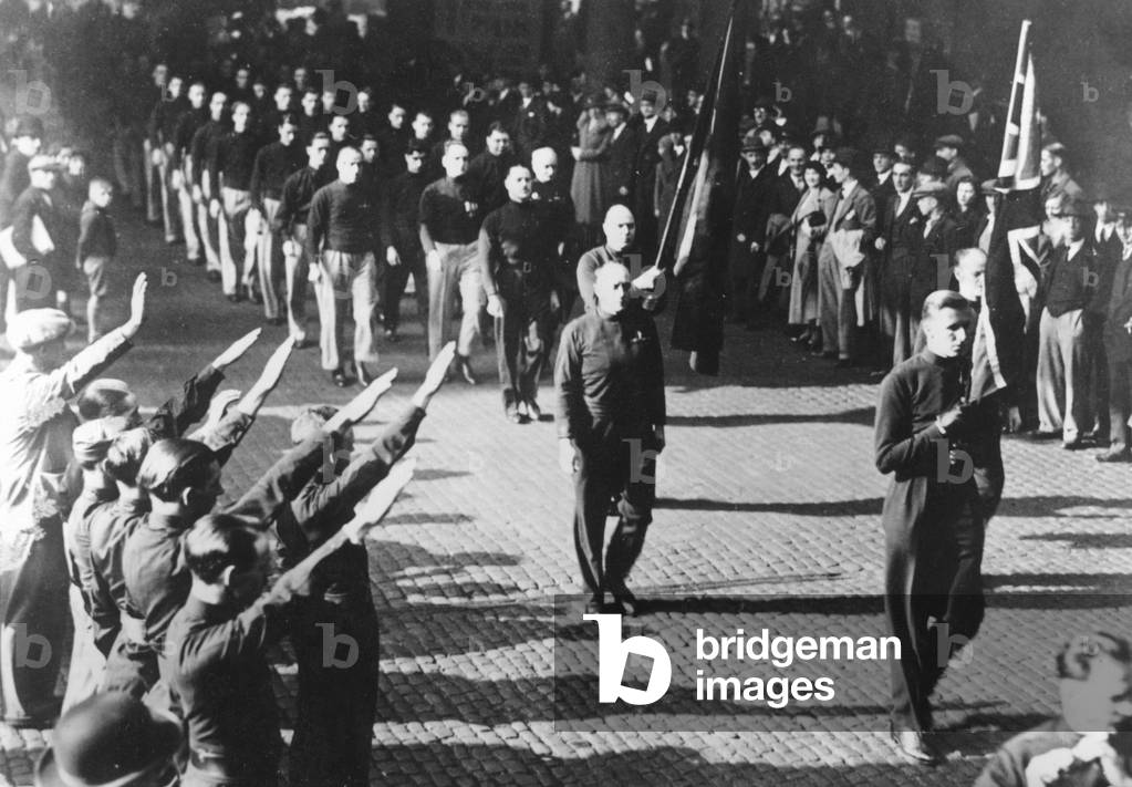 BUF march in London, 1933 (b/w photo)