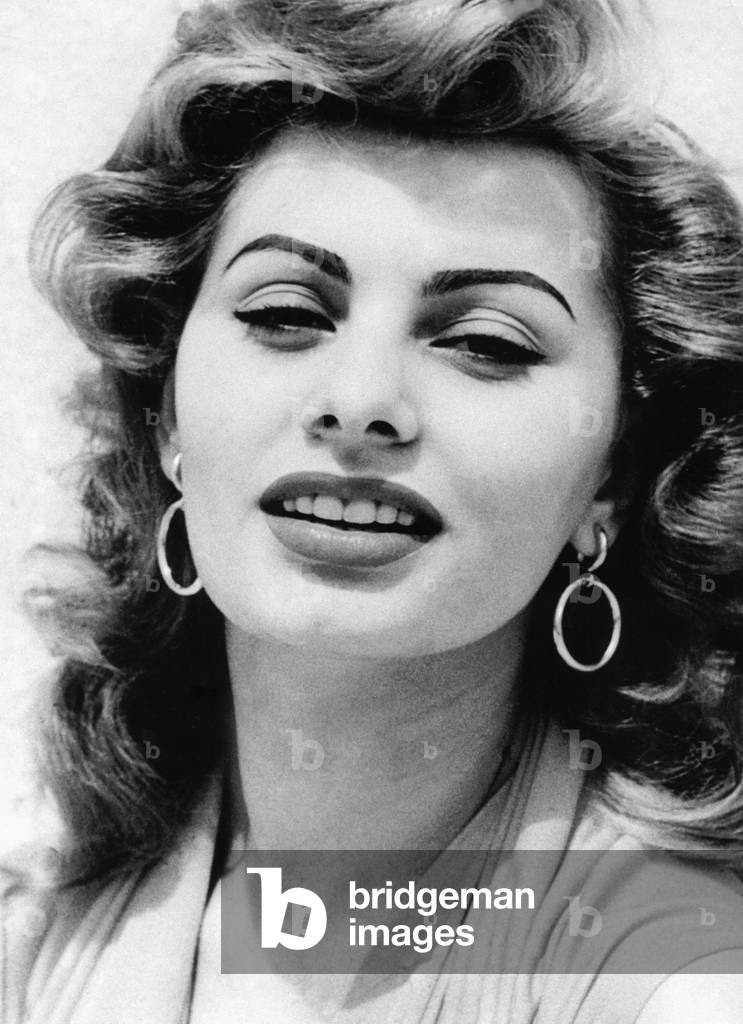Sophia Loren, 1954 (b/w photo)