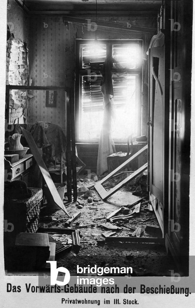 Destroyed apartment in the 