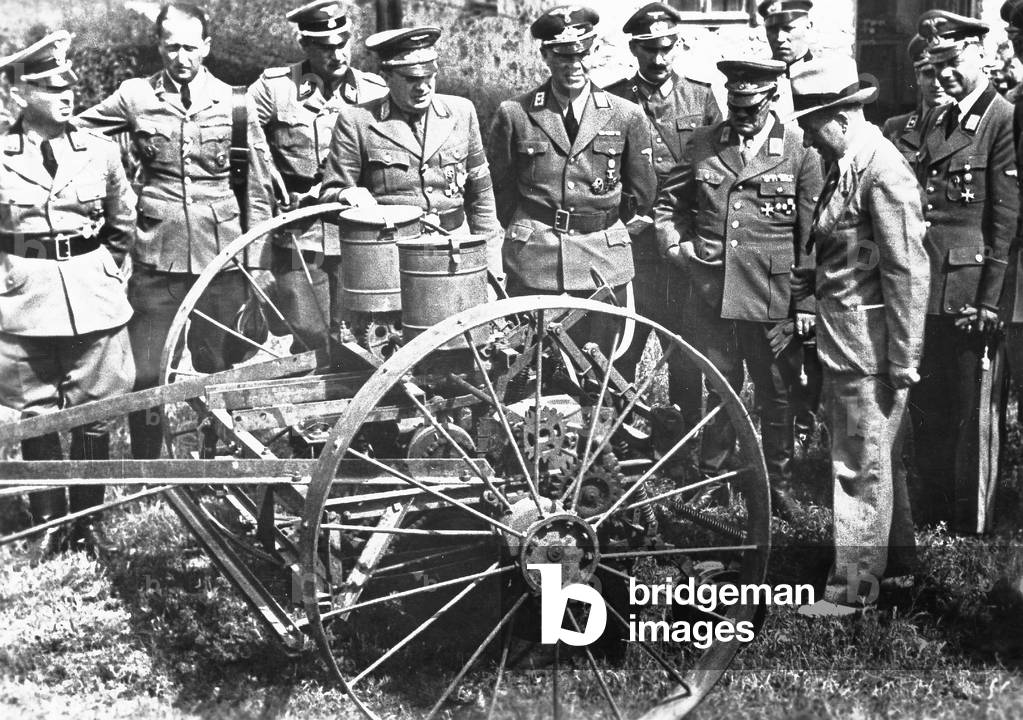 Alfred Rosenberg during a visit in Ukraine, 1943 (b/w photo)