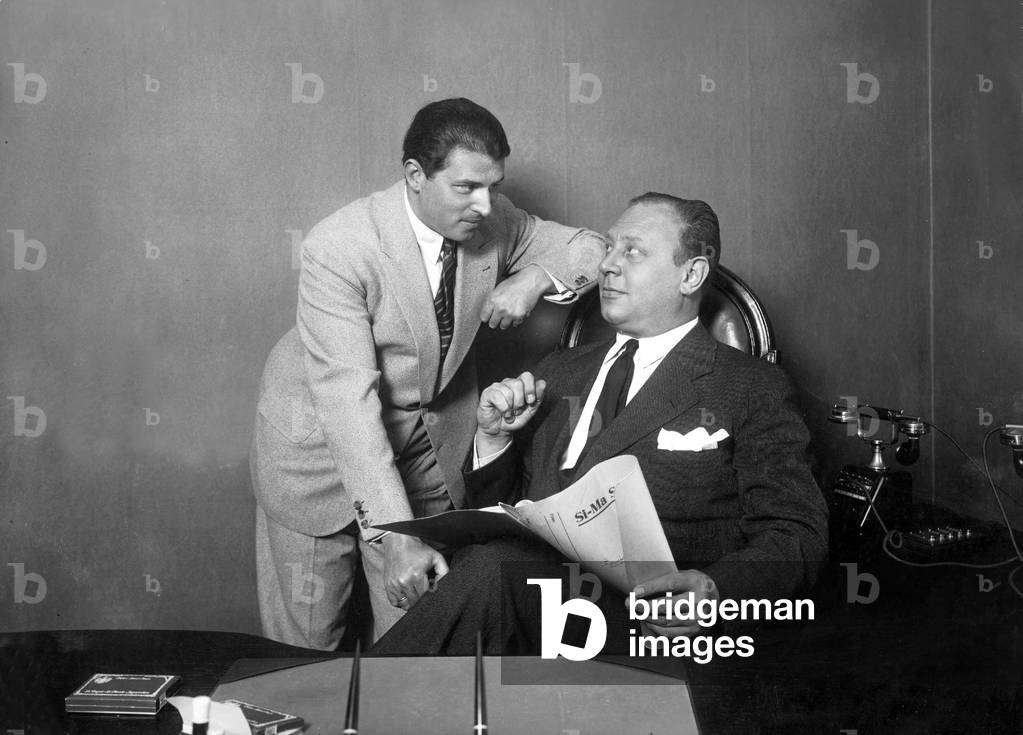 Carl Zuckmayer and Emil Jannings (b/w photo)