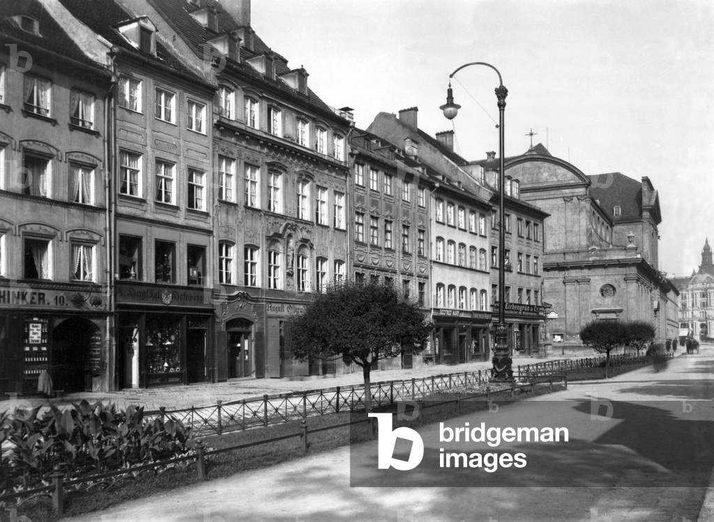 Promenadeplatz in Munich (b/w photo)