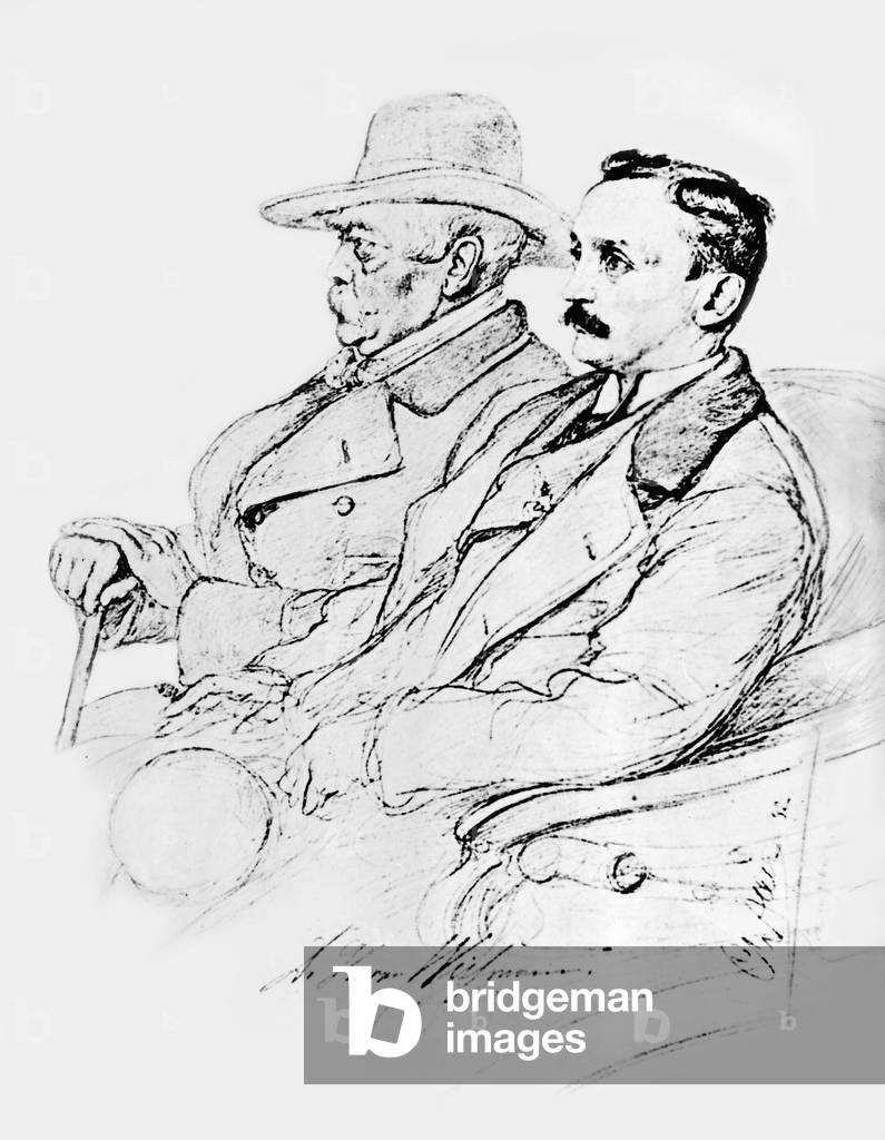 Prince Otto von Bismarck with Hermann von Wissmann, 1890