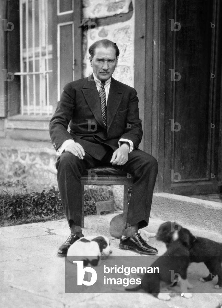 Mustafa Kemal Ataturk, 1927 (b/w photo)