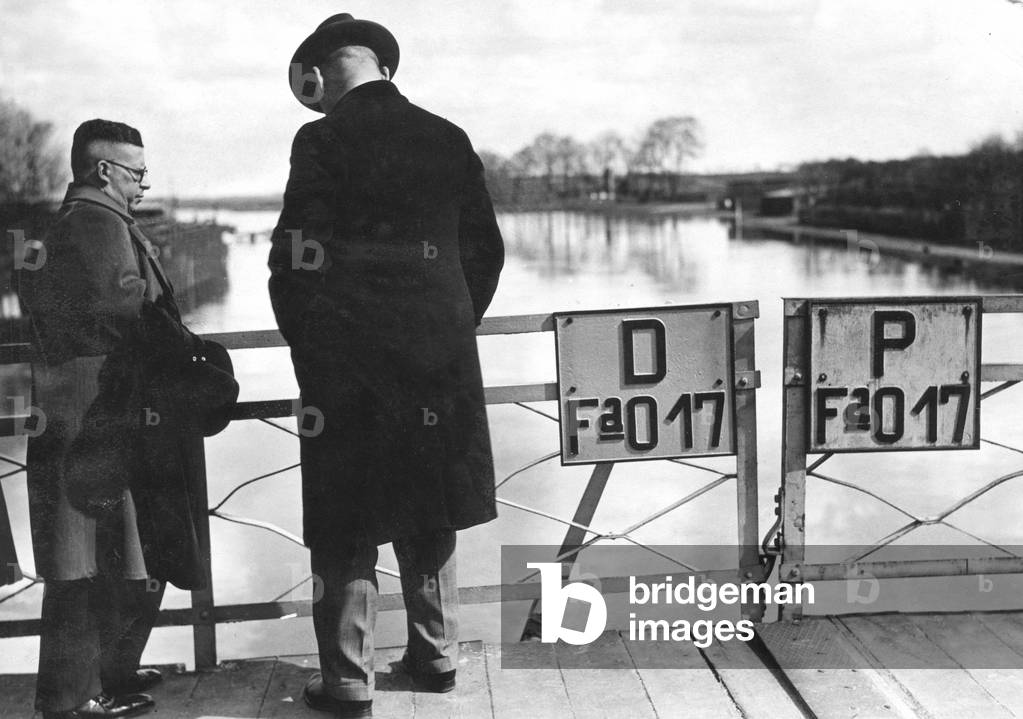 Border bridge at Filehne over the Notec, around the 1920s