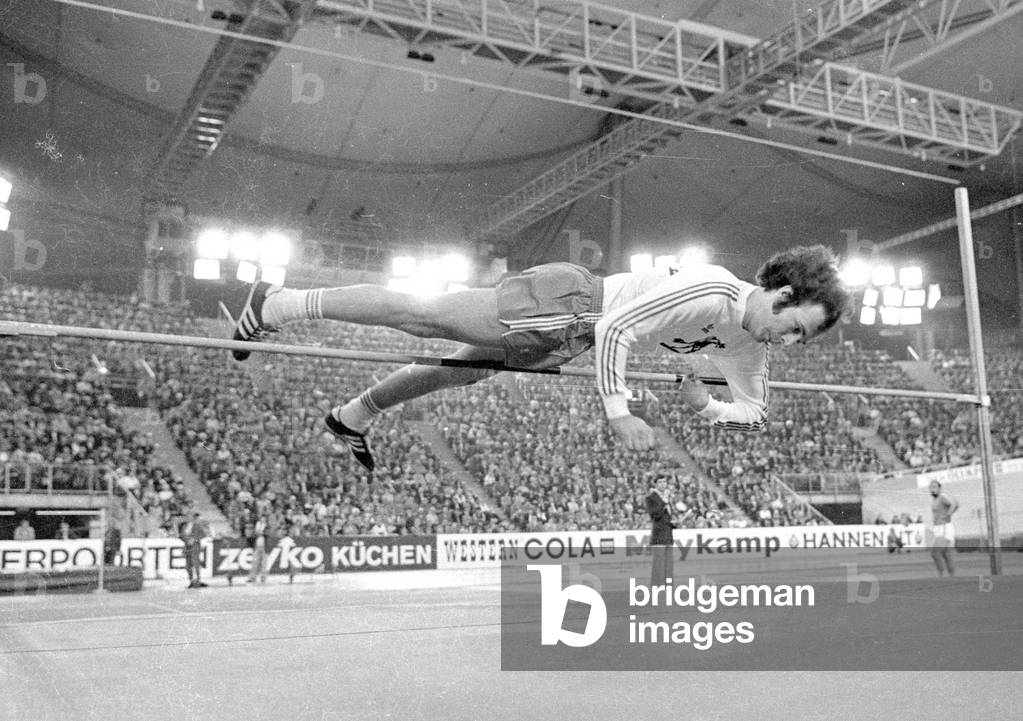 Franz Beckenbauer at the Sportpressefest (Sports Press Festival) in Munich, 1974 (b/w photo)