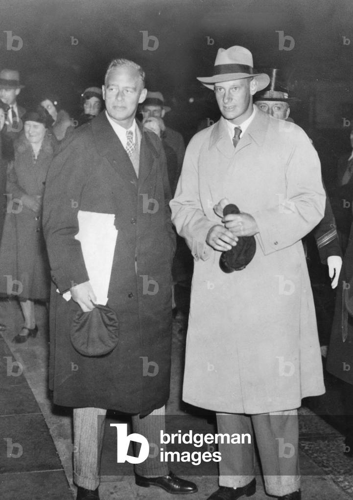 Grand Duke Friedrich of Mecklenburg-Schwerin with Prince Hubertus of Prussia, 1933