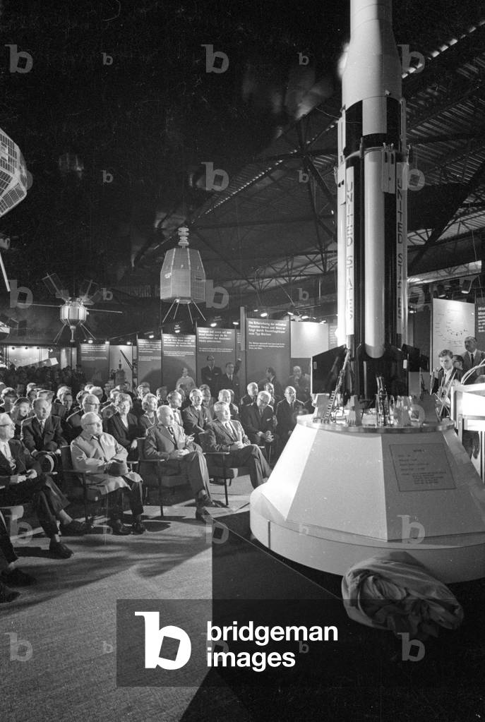 Wernher von Braun at the IVA, 1965 (b/w photo)