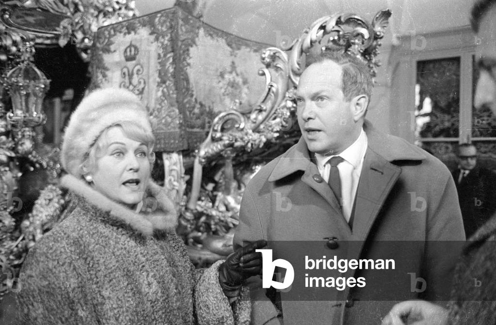 Marika Roekk and Prince Konstantin of Bavaria, 1965 (b/w photo)