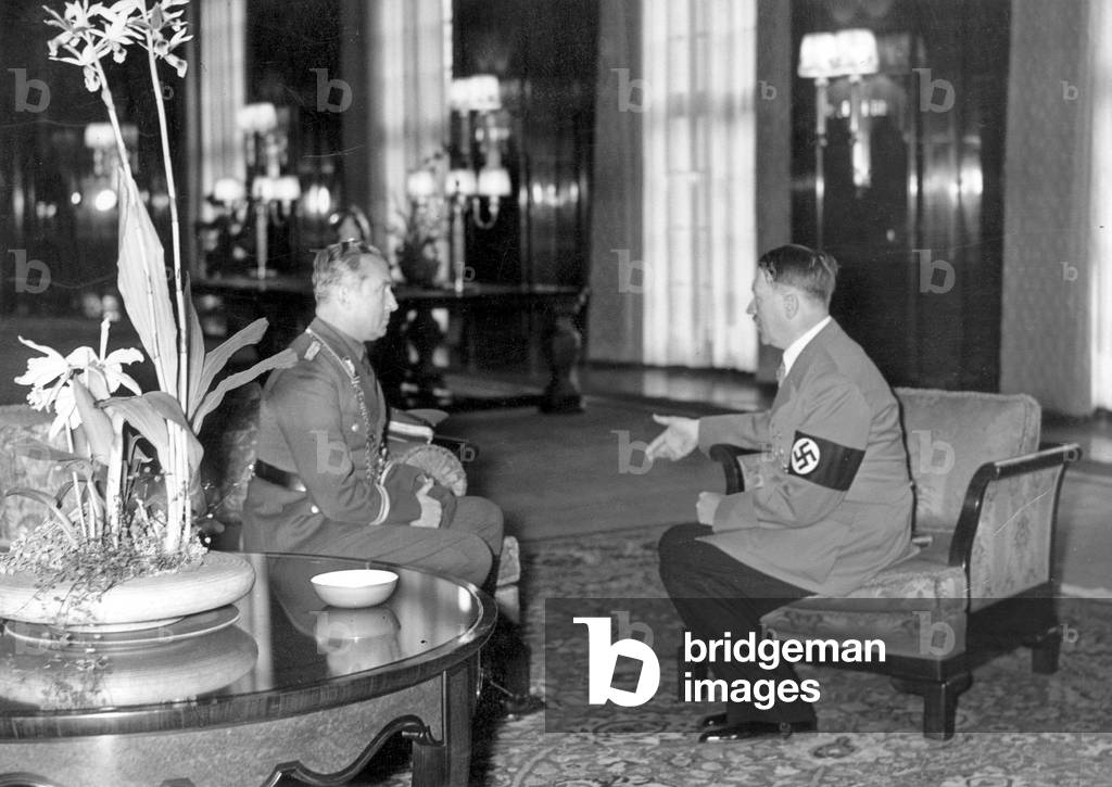 Adolf Hitler and Lippert, 1939 (b/w photo)