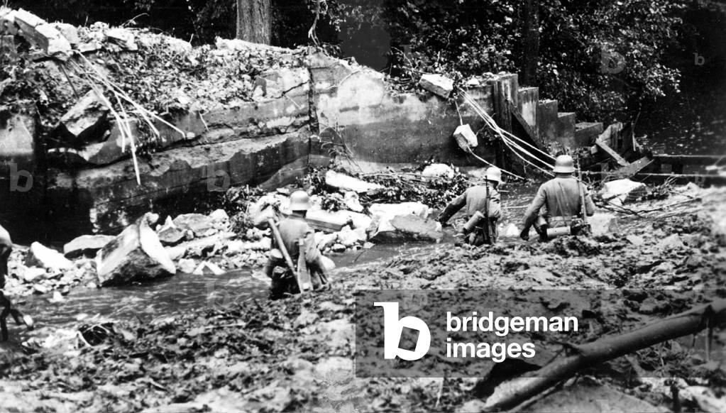 German infantry in Poland,1939 (b/w photo)